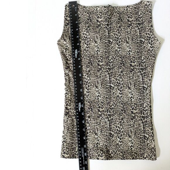 Rendal UK Tia Sleeveless Tank Top Cheetah Print Size S Cotton Blend Stretchy - Picture 9 of 10